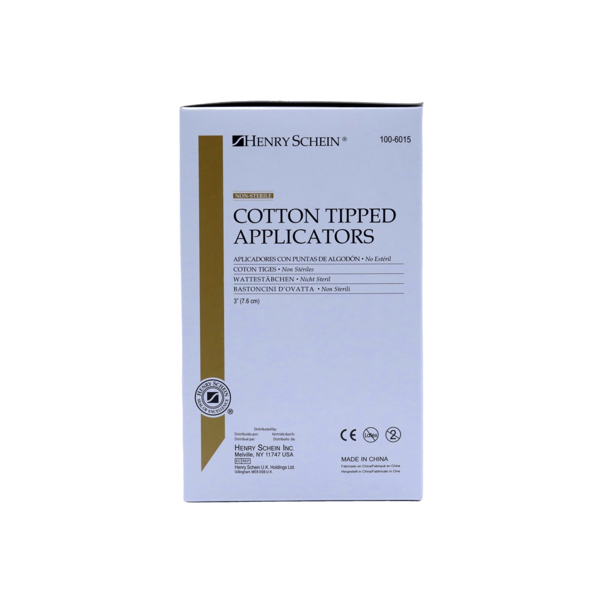 Cotton Tip Applicators, 3in, Wood, Non-Sterile, 1000/Box
