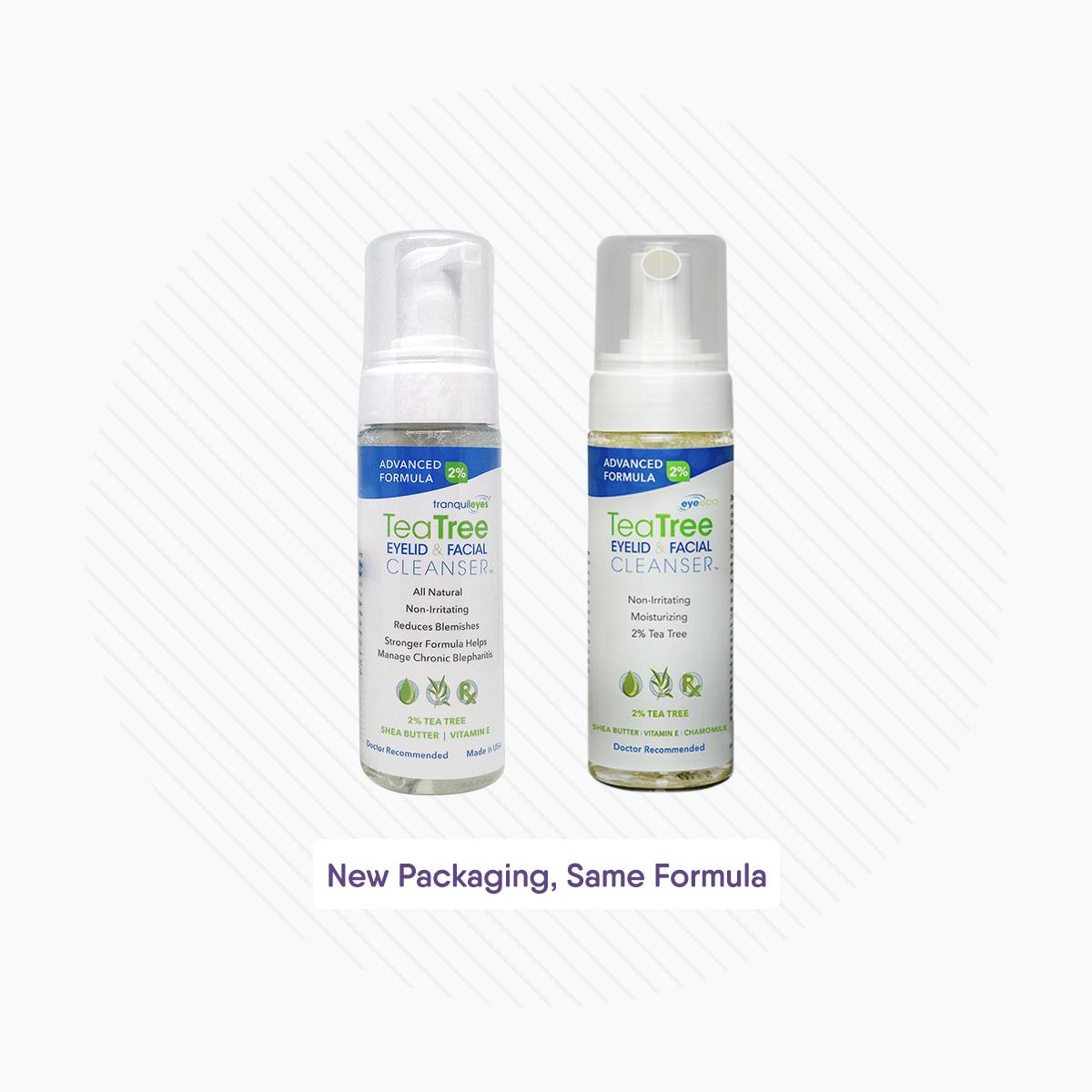 Advanced Formula 2% Tea Tree Eyelid Foam & Facial Cleanser (2 Sizes)