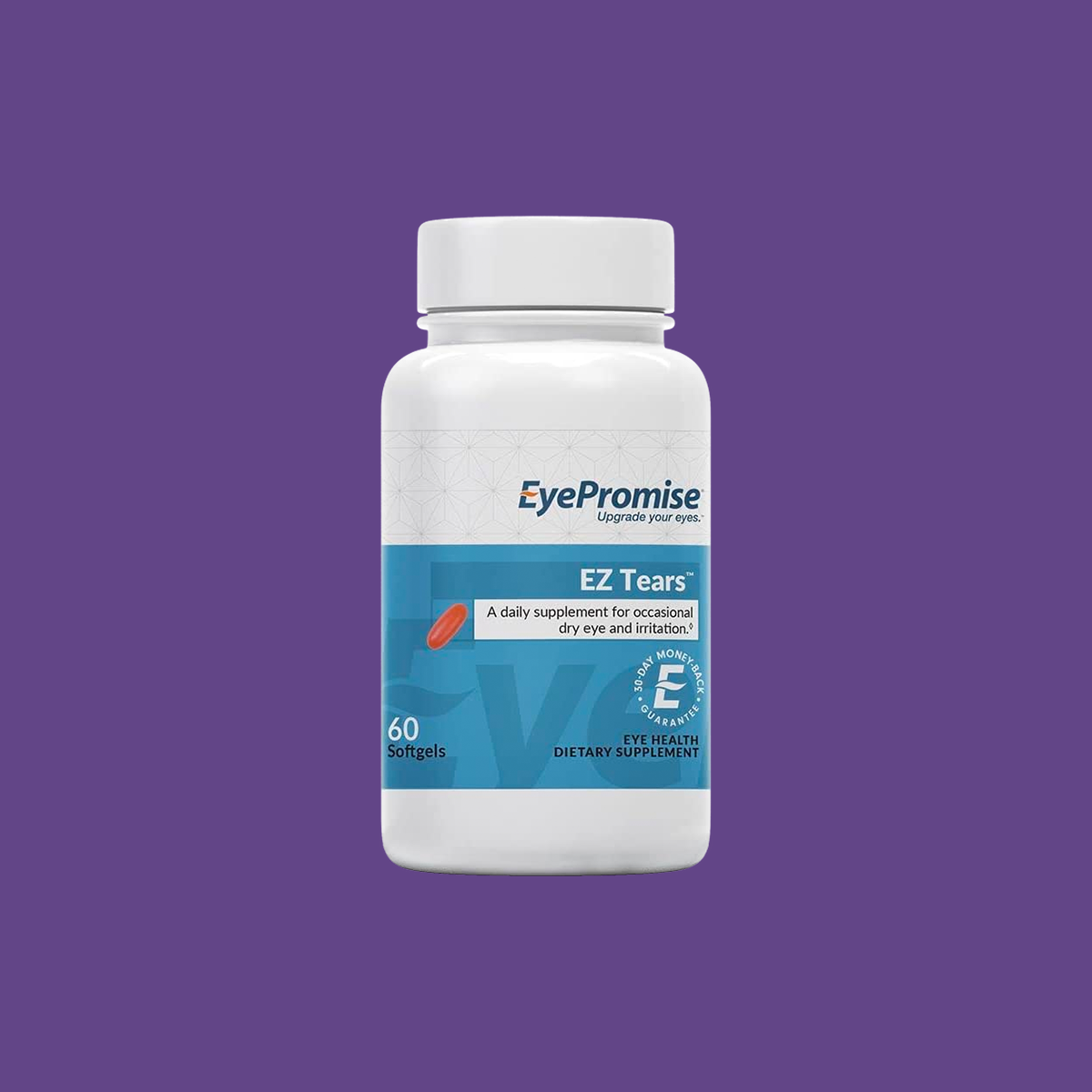 EyePromise Ez Tears Eye Vitamin – Dry Eye - 30 day Supply (60ct Bottle)