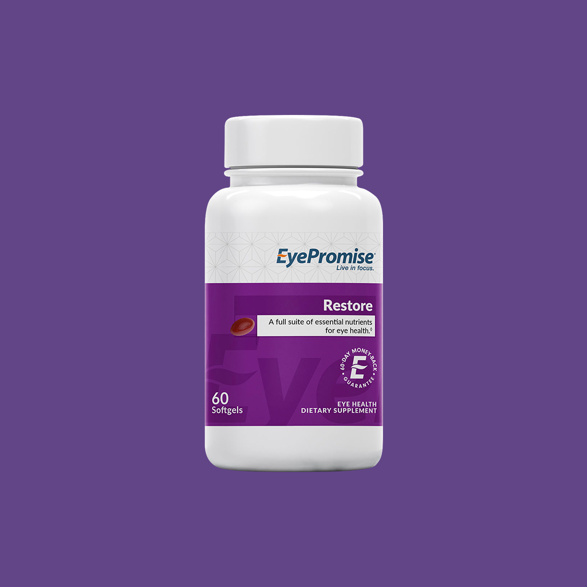 EyePromise Restore - 60 Softgel with Lutein, Vitamin C, Vitamin D, Vitamin E, Omega-3 Fish Oil, and Zeaxanthin