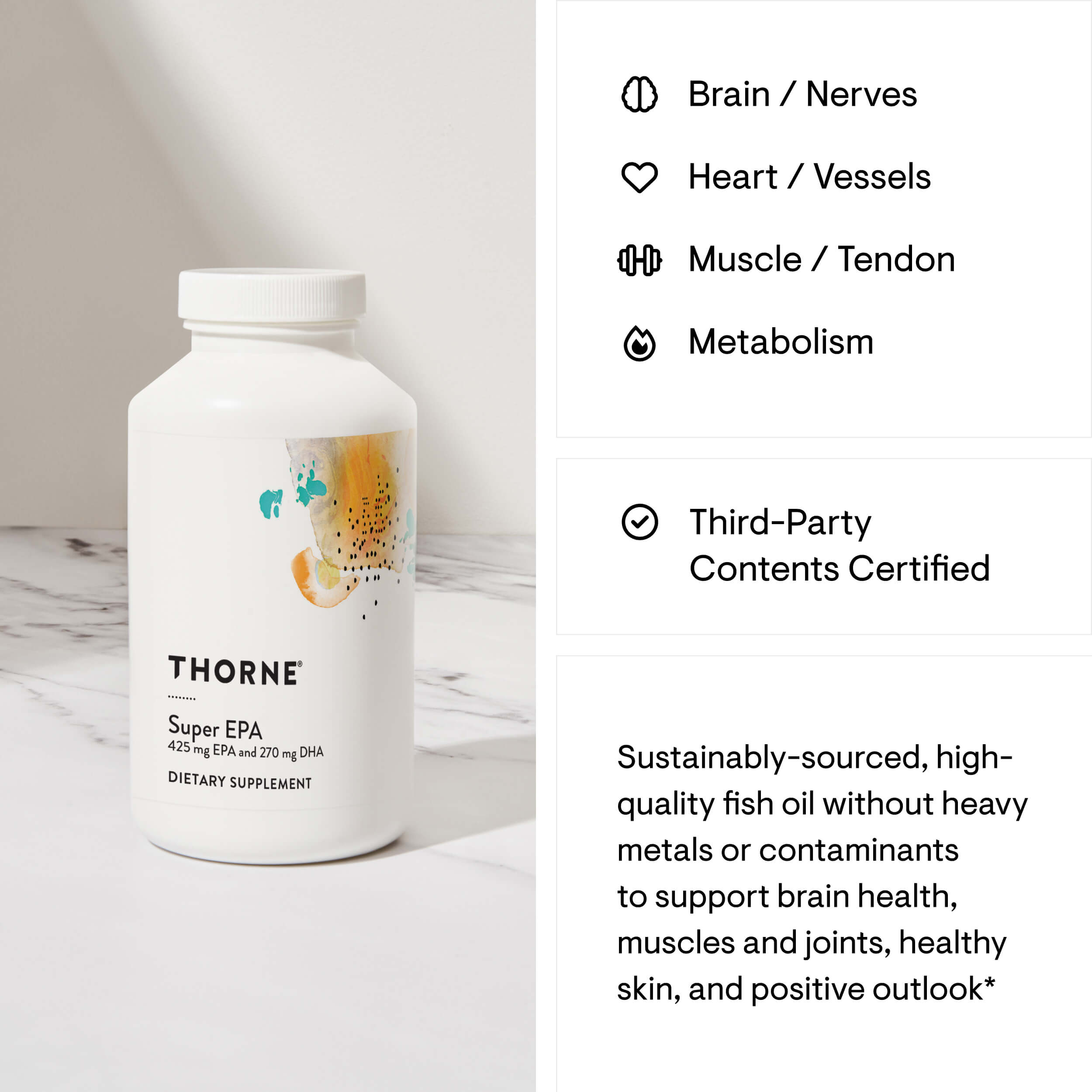 Thorne Super EPA – Heart, Brain & Joint Support (180 ct)