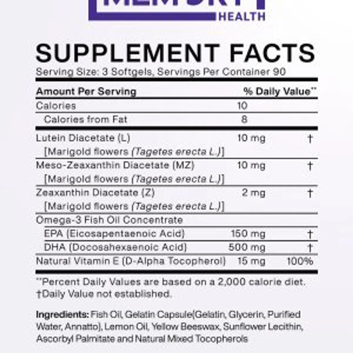 MacuHealth Memory Health Nutritional Supplement, 270 Softgels