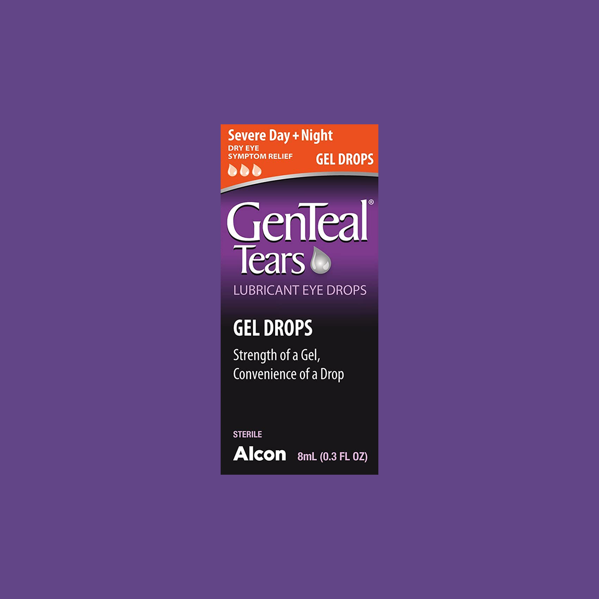 GenTeal Tears Lubricant Gel Eye Drops for Severe Day and Night Relief (8mL 0.3 FL OZ)