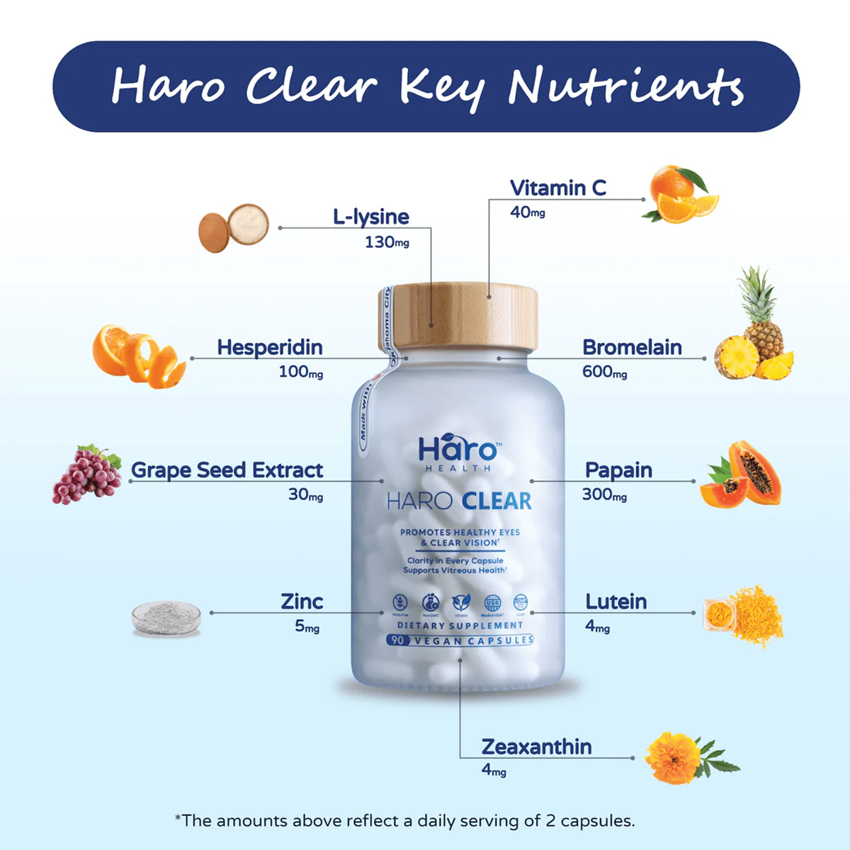 Haro Clear Eye Floaters and Vitreous Health Formula (90ct)