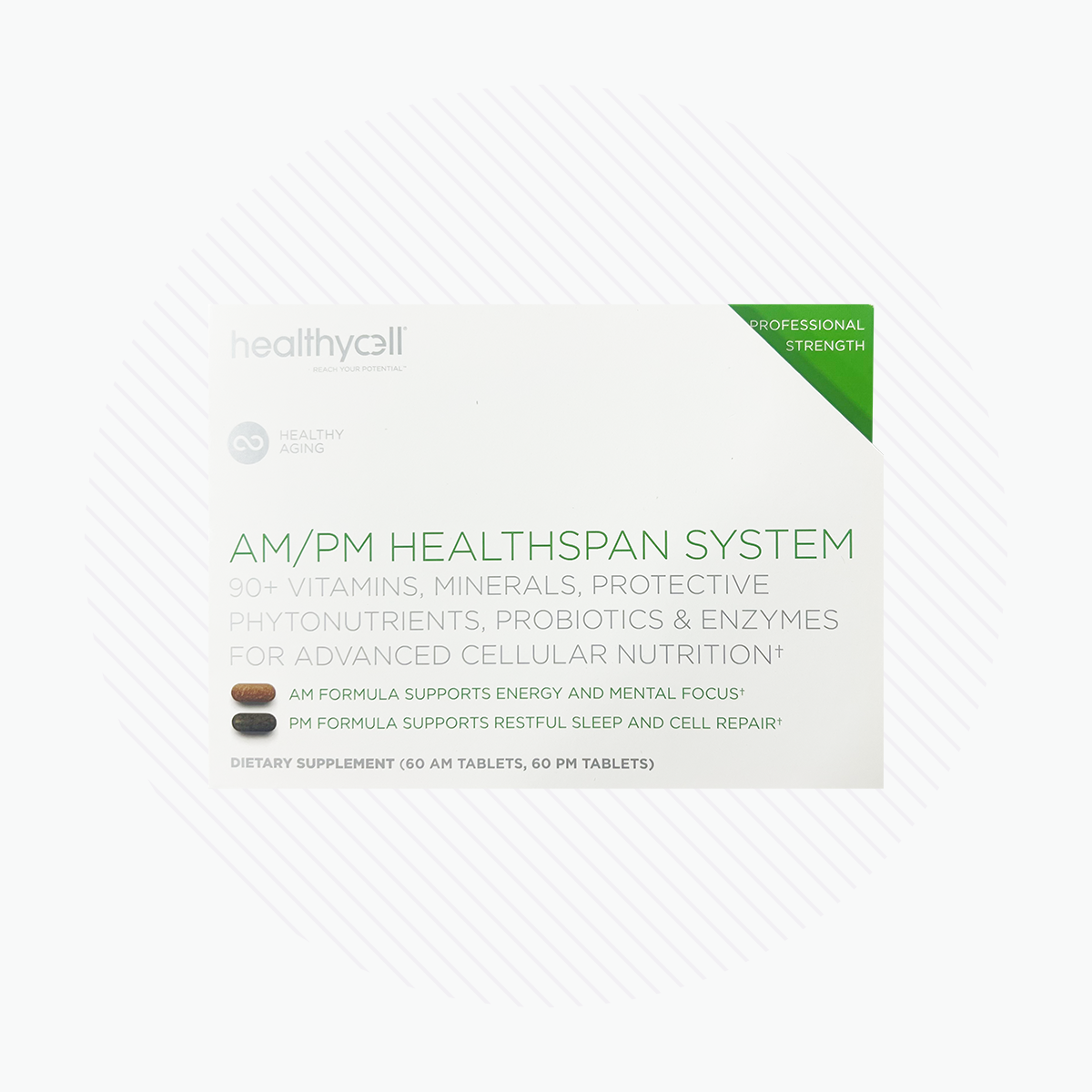 HealthyCell Multivitamin AM/PM Healthspan System (30 day Supply)