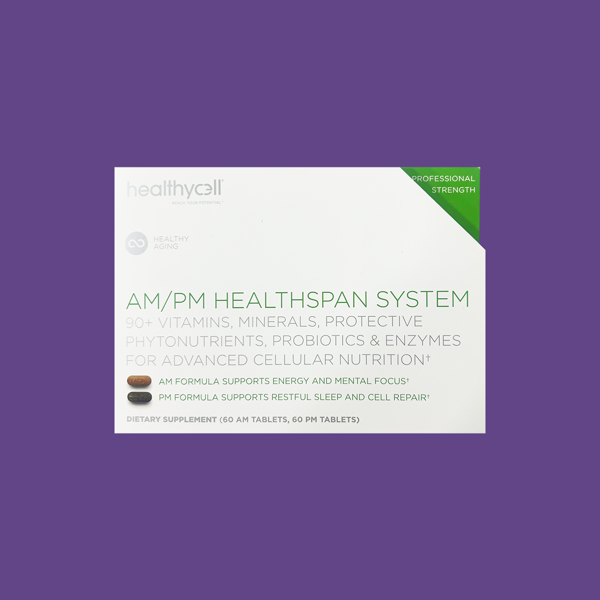 HealthyCell Multivitamin AM/PM Healthspan System (30 day Supply)