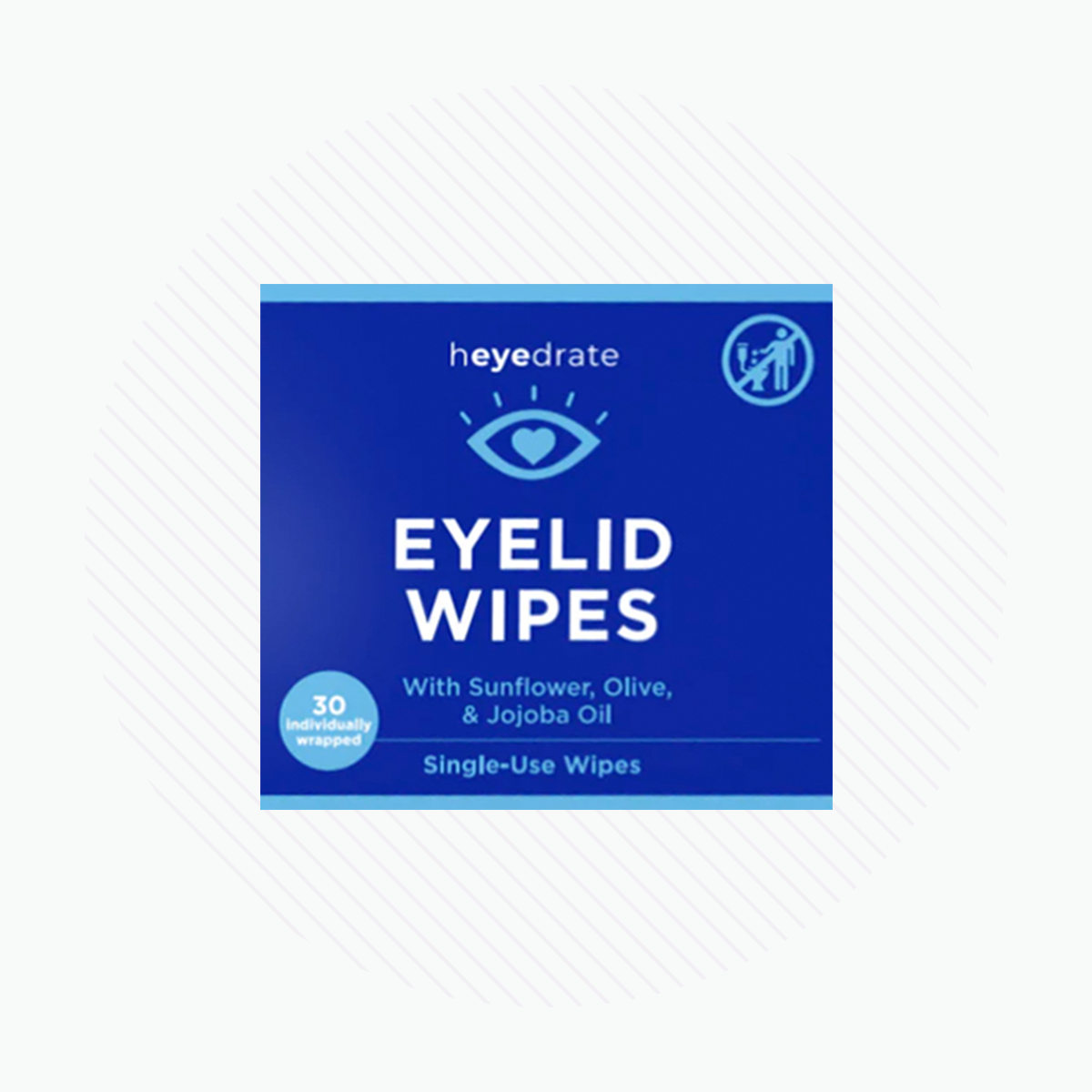 Heyedrate Eyelid Wipes - Eyelash and Facial Scrub (30 Wipes/Box)