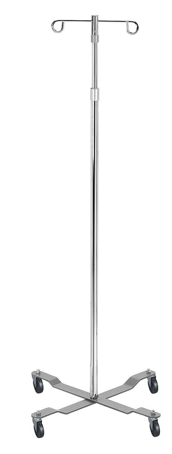 IV Pole - Economy with 4 Legs and 2 Hooks - 1pc at Stag Medical - Eye Care, Ophthalmology and Optometric Products. Shop and save on Proparacaine, Tropicamide and More at Stag Medical & Eye Care Supply