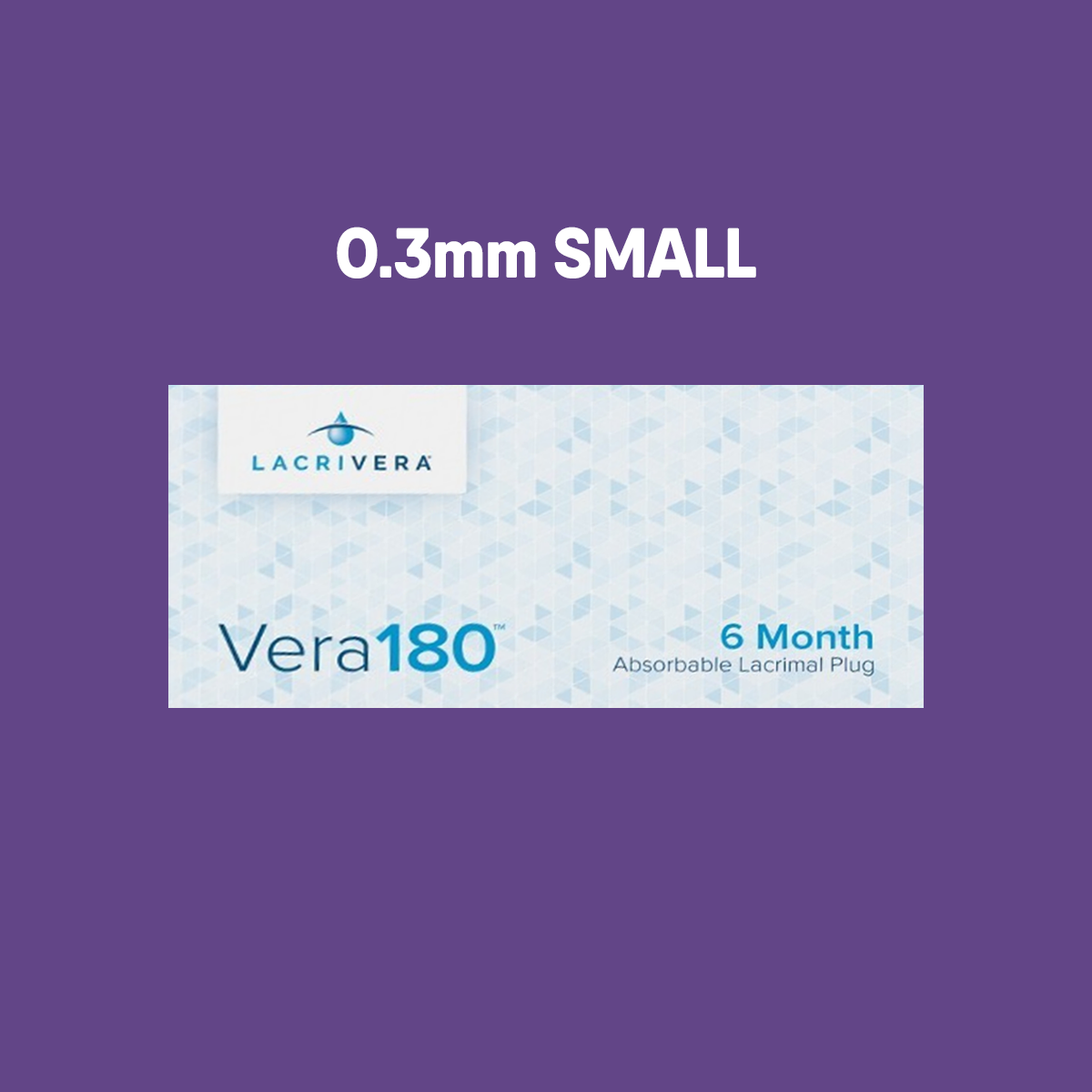 Lacrivera Vera180 Synthetic Absorbable Lacrimal 180 Day Plugs (10 Pairs)