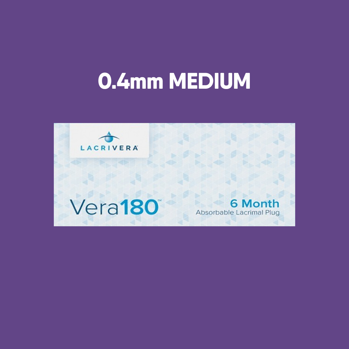 Lacrivera Vera180 Synthetic Absorbable Lacrimal 180 Day Plugs (10 Pairs)