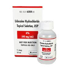 Lidocaine 4% Topical Solution, 50mL