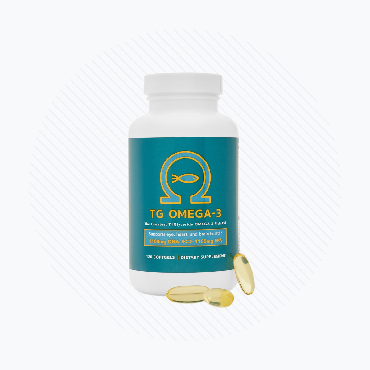 MacuHealth Omega 3 Fish Oil for support for dry eyes - 1100mg of Omega 3, 120 Softgels