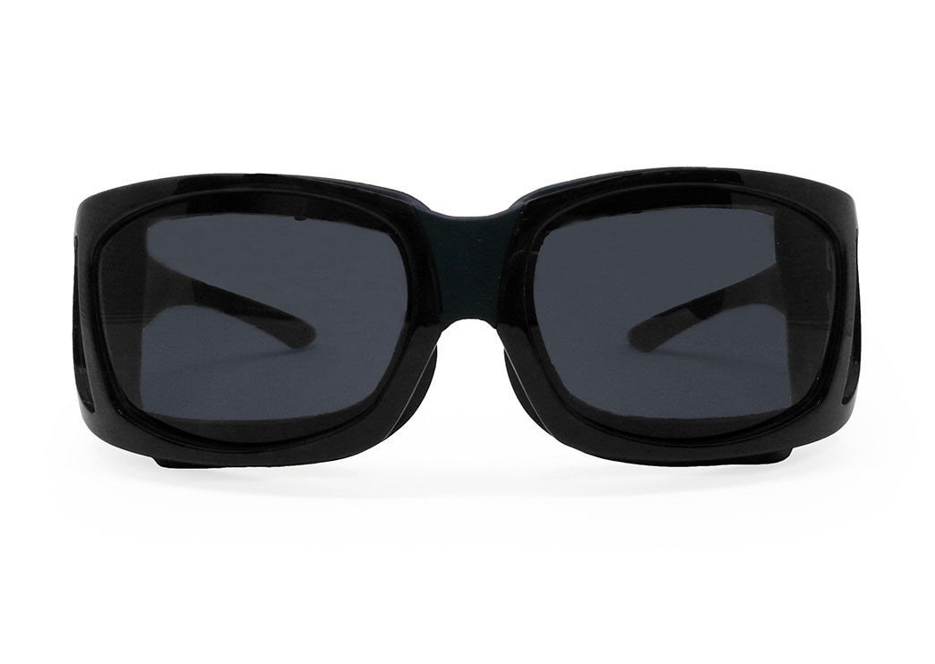 EyeEco Large Moisture Release Eyewear- (Matte Black with Gray Lens)