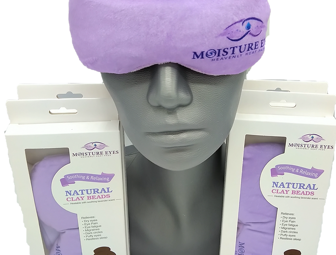 Moisture Eyes Heavenly Heat Pads with Natural Clay Beads for Dry Eye Relief (1 Mask)
