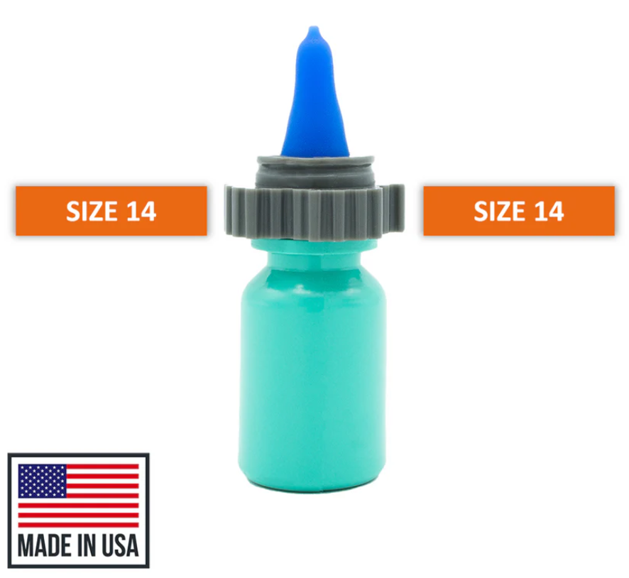 Nanodropper Eye Drop Extender Adaptor, Reduces Drop by 60%, Less Waste, Easier Application (Size 14)