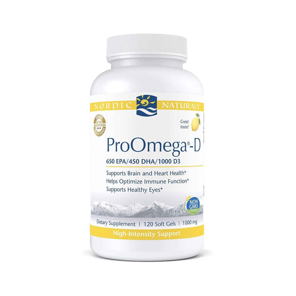 Nordic Naturals ProOmega-D Lemon Flavor (120ct)