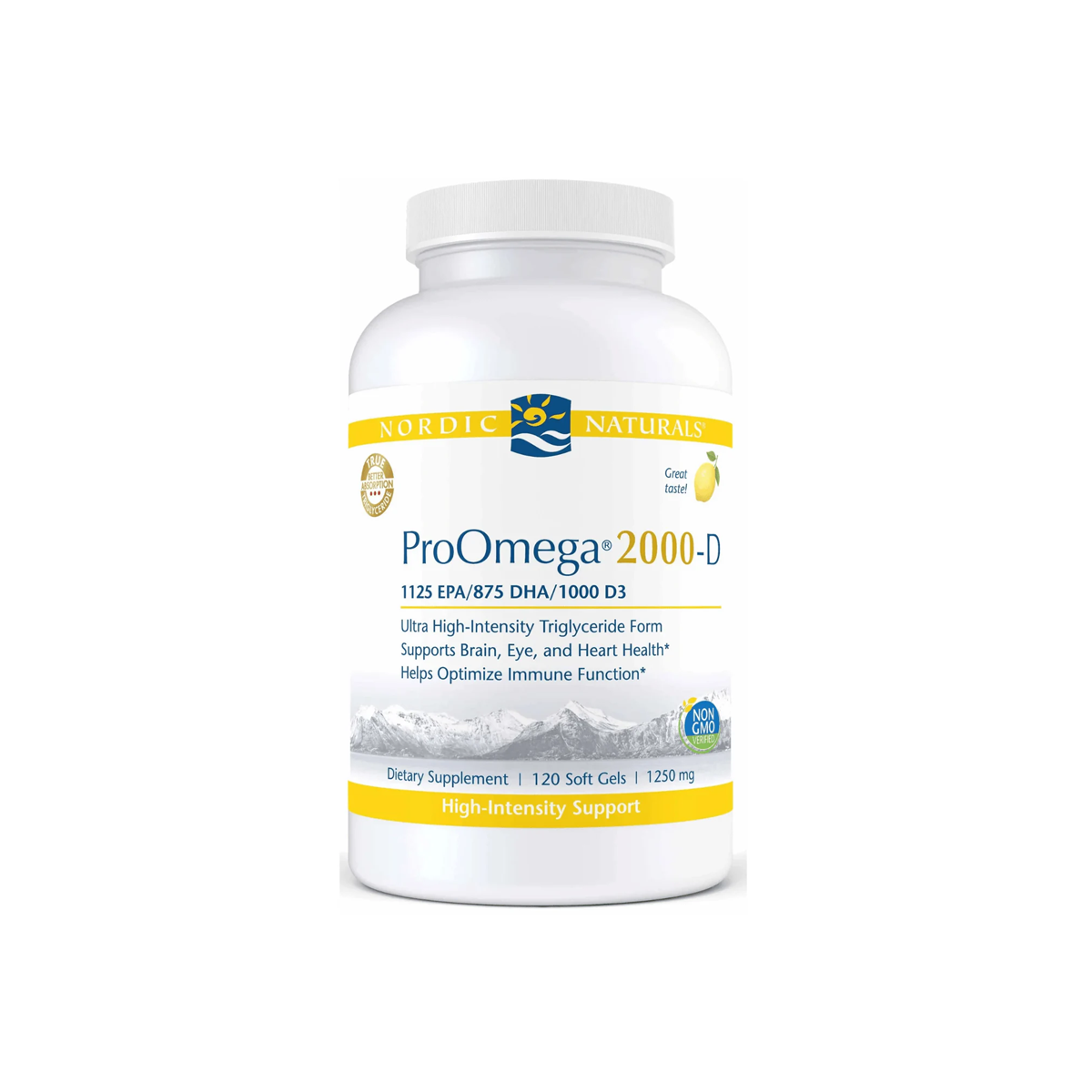 Nordic Naturals ProOmega 2000-D Lemon Flavor (120ct)