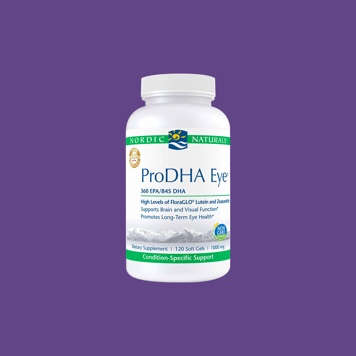 Nordic Naturals ProDHA Eye, Lemon - 60/120 Soft Gels - 1460 mg Omega-3 + FloraGLO Lutein & Zeaxanthin -