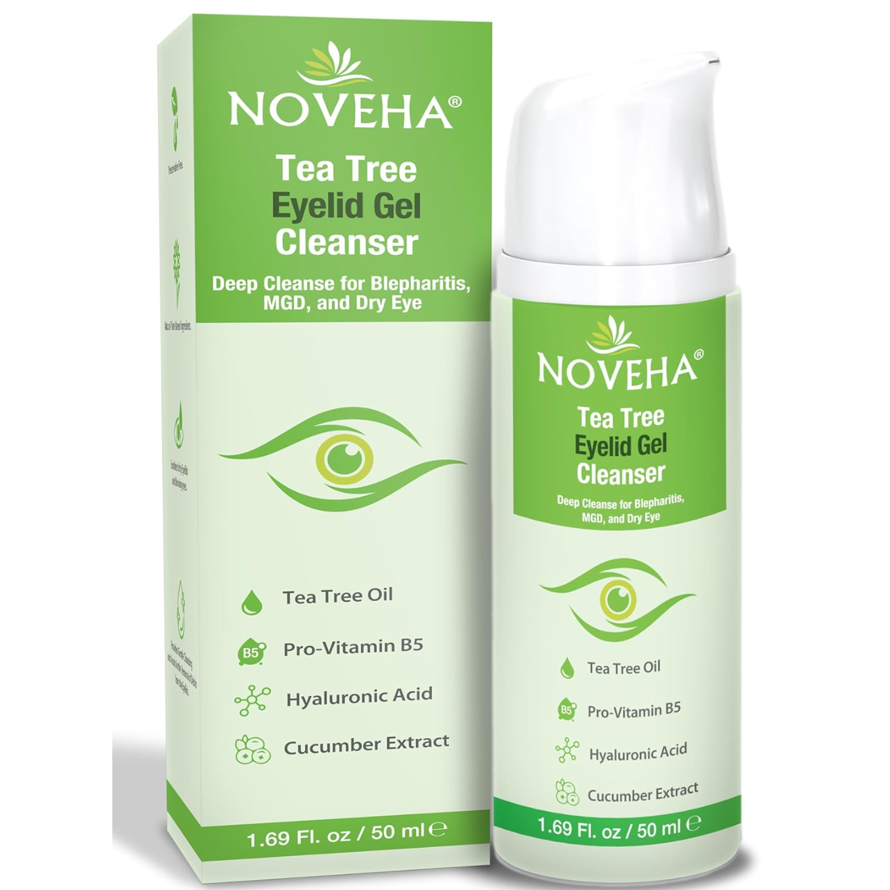 Noveha Tea Tree Eyelid Gel Cleanser (50mL)