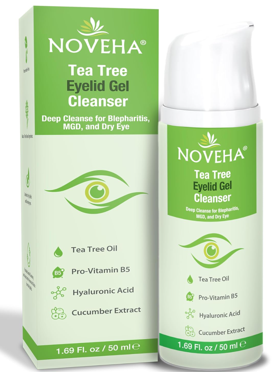 Noveha Tea Tree Eyelid Gel Cleanser (50mL)