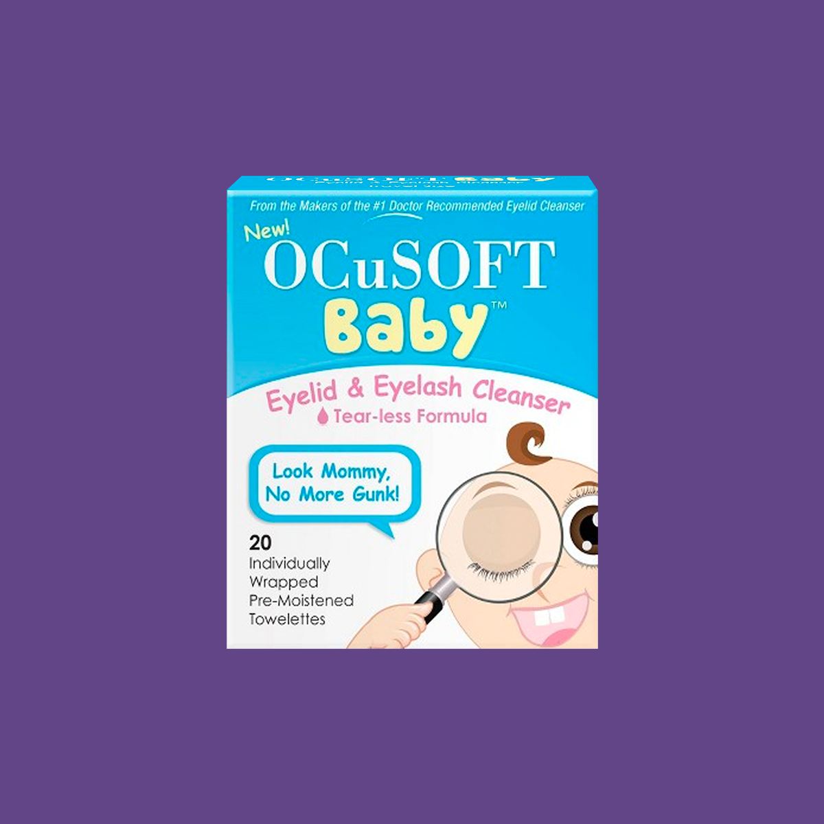 Ocusoft Baby Eyelid & Eyelash Cleanser (20 Wipes)