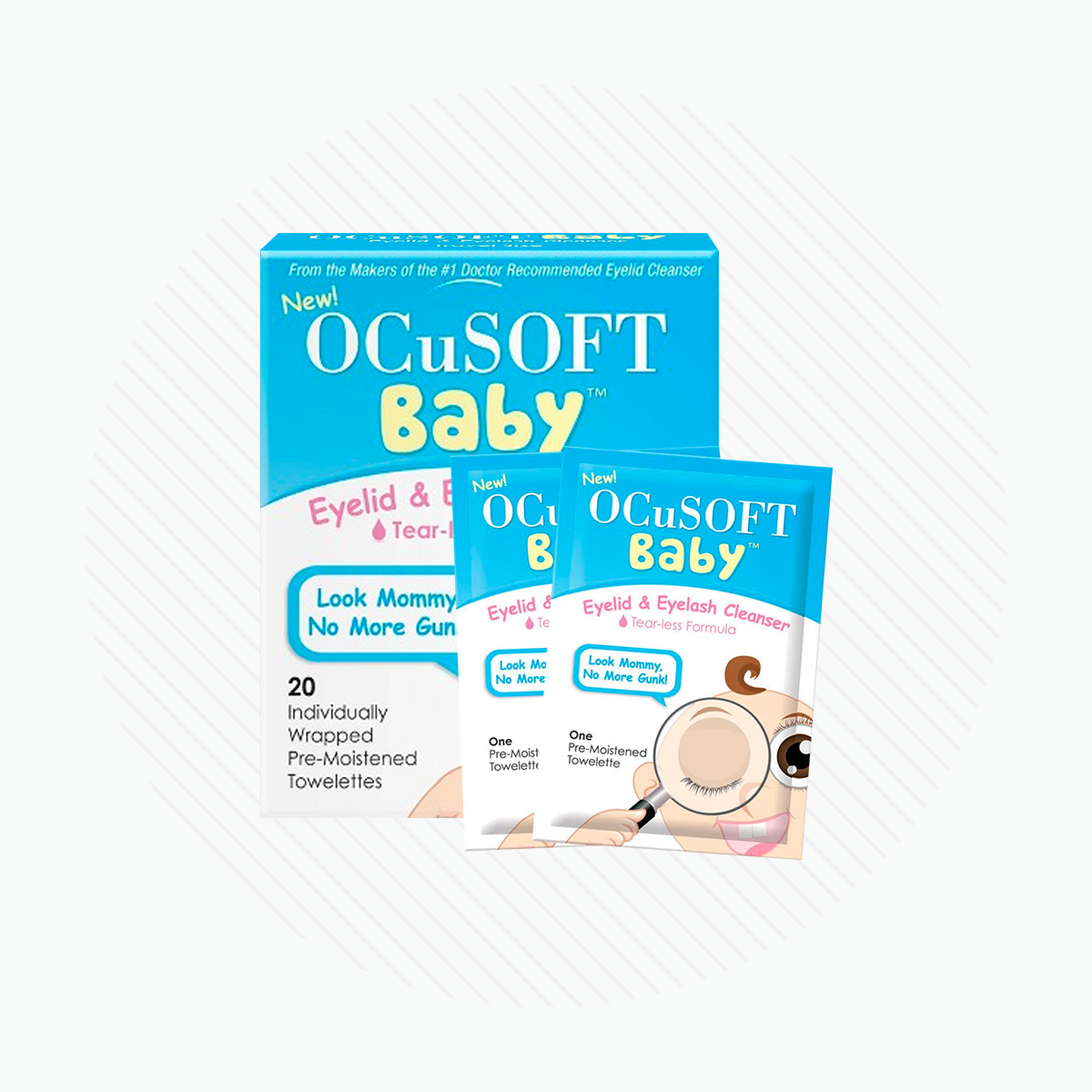 Ocusoft Baby Eyelid & Eyelash Cleanser (20 Wipes)