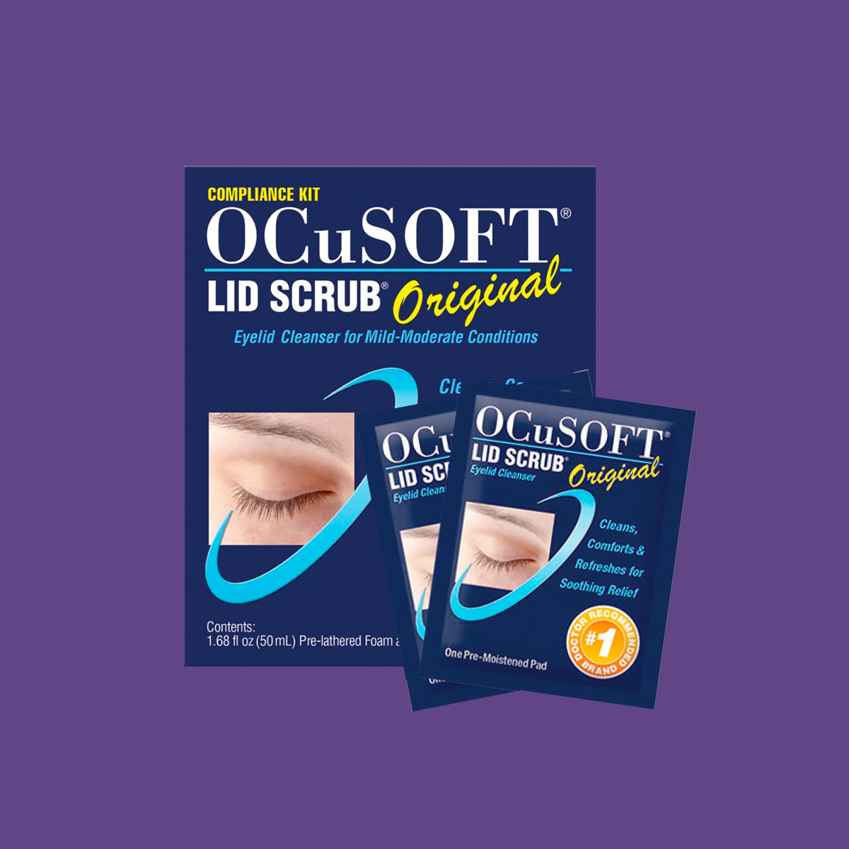 Ocusoft Lid Scrub  Original Compliance Kit Foam and Wipes