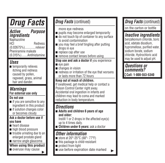 Opcon-A Allergy Relief Eye Drops for Itch and Redness Relief Twin Pack (2 x 15ml Bottles)