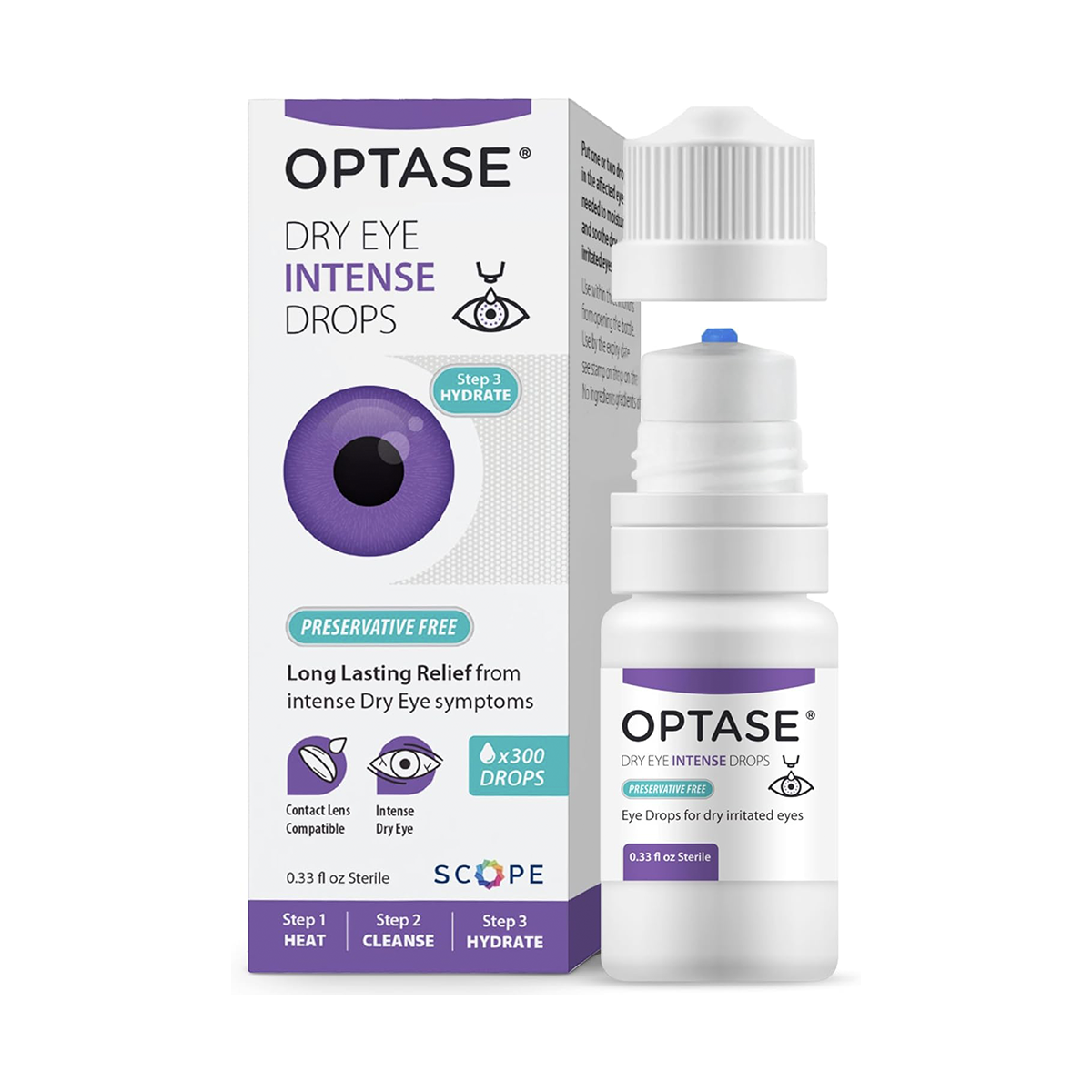 Optase Intense Preservative Free Eye Drops (10mL) 300 drops