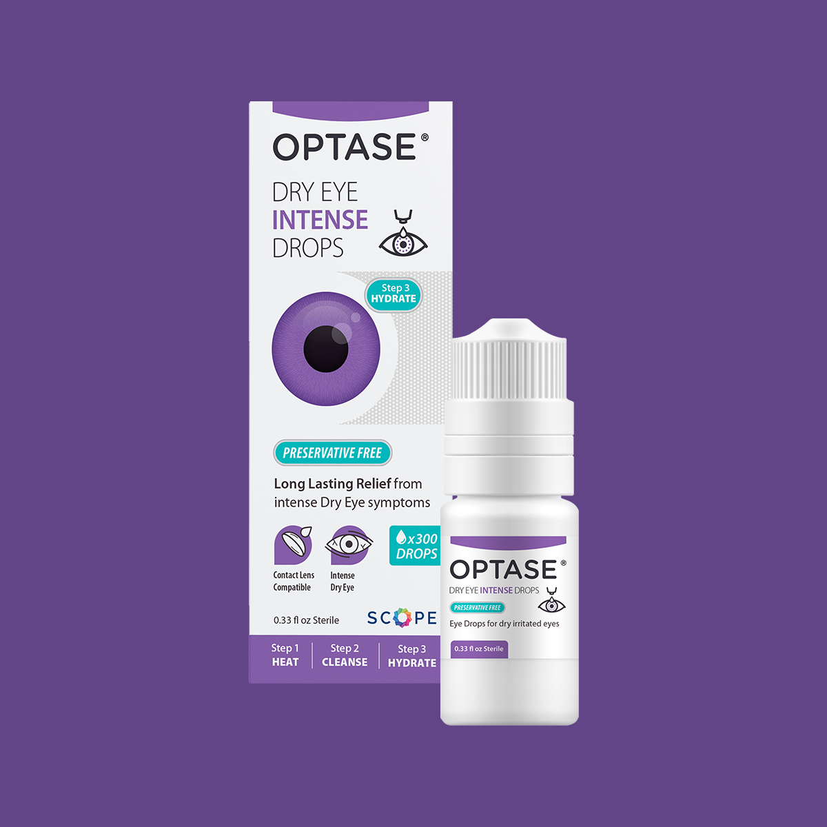 Optase DryEye Kit (A) Heat Mask, Cleansing Wipes, Intense Eye Drops