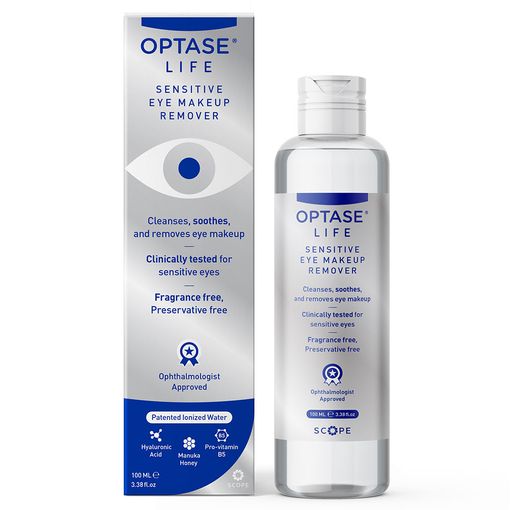 Optase Life Sensitive Eye Makeup Remover Preservative Free, HA and Manuka (100mL)