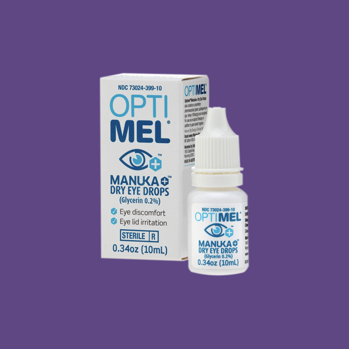 Optimel Manuka Dry Eye Drops 0.2 %, 0.34 oz (10mL Bottle)