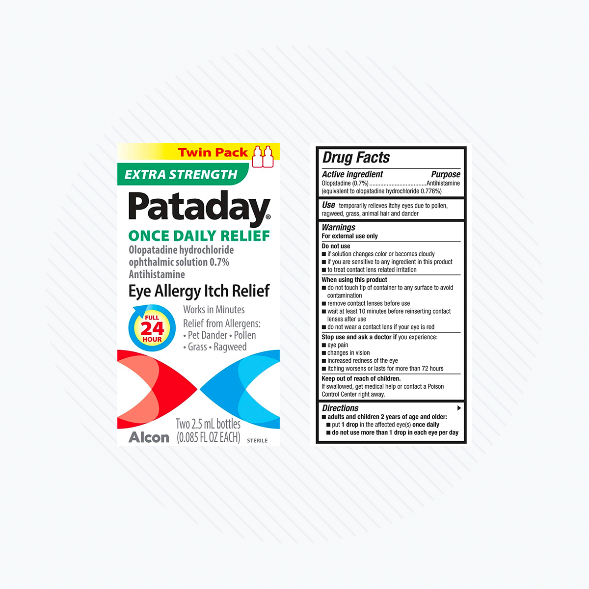 Pataday Once Daily Relief Extra Strength (2.5ml, 2 Bottles Twin Pack)