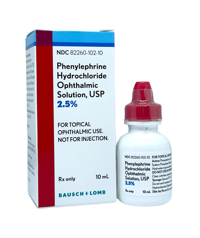 Phenylephrine Hydrochloride Ophthalmic Solution 2.5%, 10ml, Bausch + Lomb