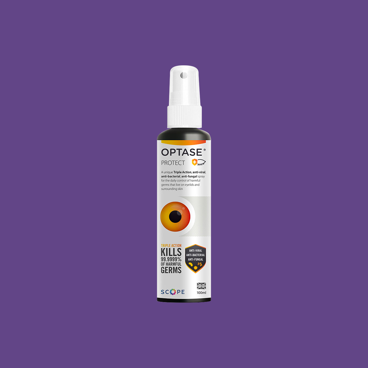 Optase Protect Eyelid Hypochlorous Cleansing Spray (100ml)
