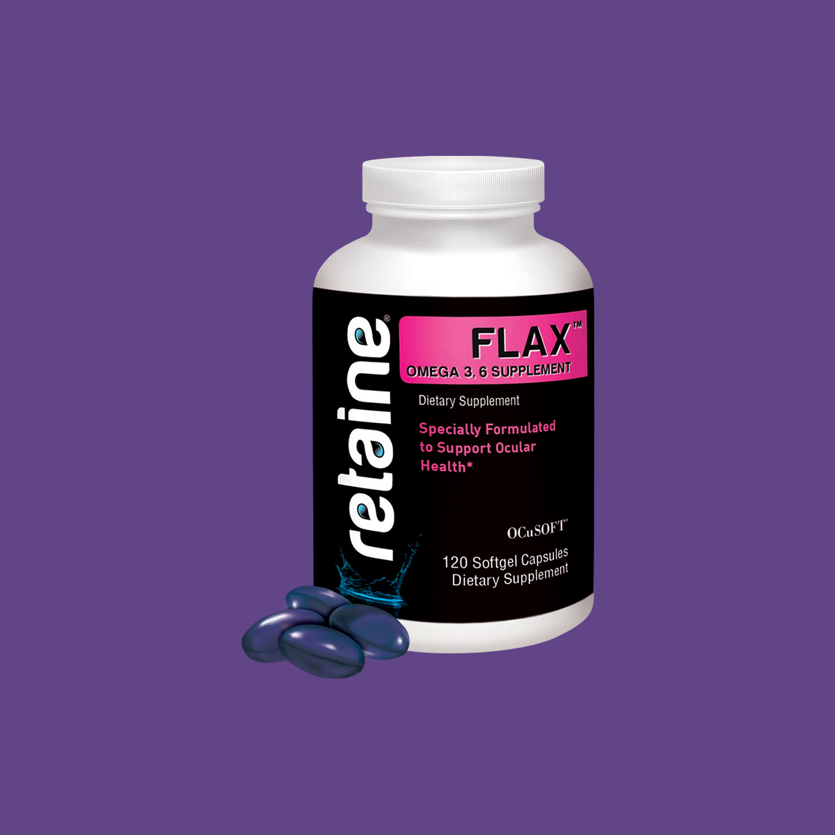 Retaine Flax Omega Dry Eye Supplement