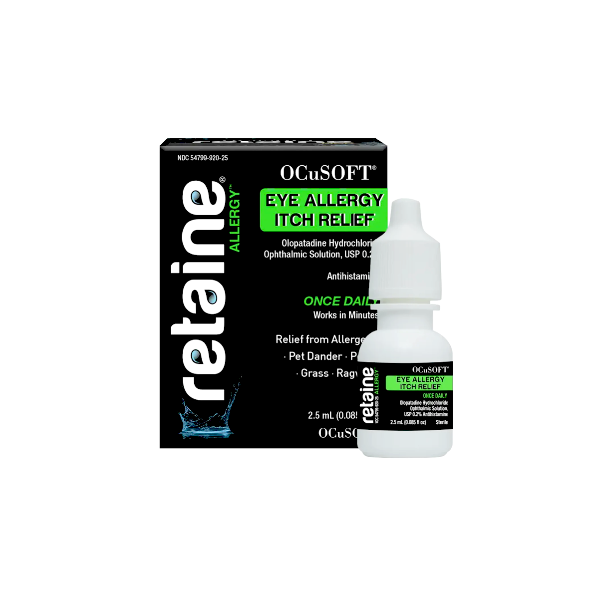 Ocusoft Retaine Allergy Once Daily for Eye Itch Relief (2.5mL)