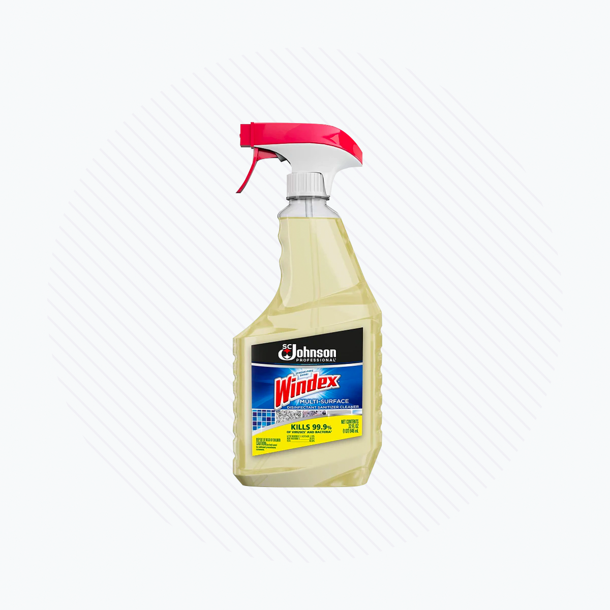 SC Johnson Professional WINDEX Multi-Surface Disinfectant Cleaner, 32 oz (Pack of 6)