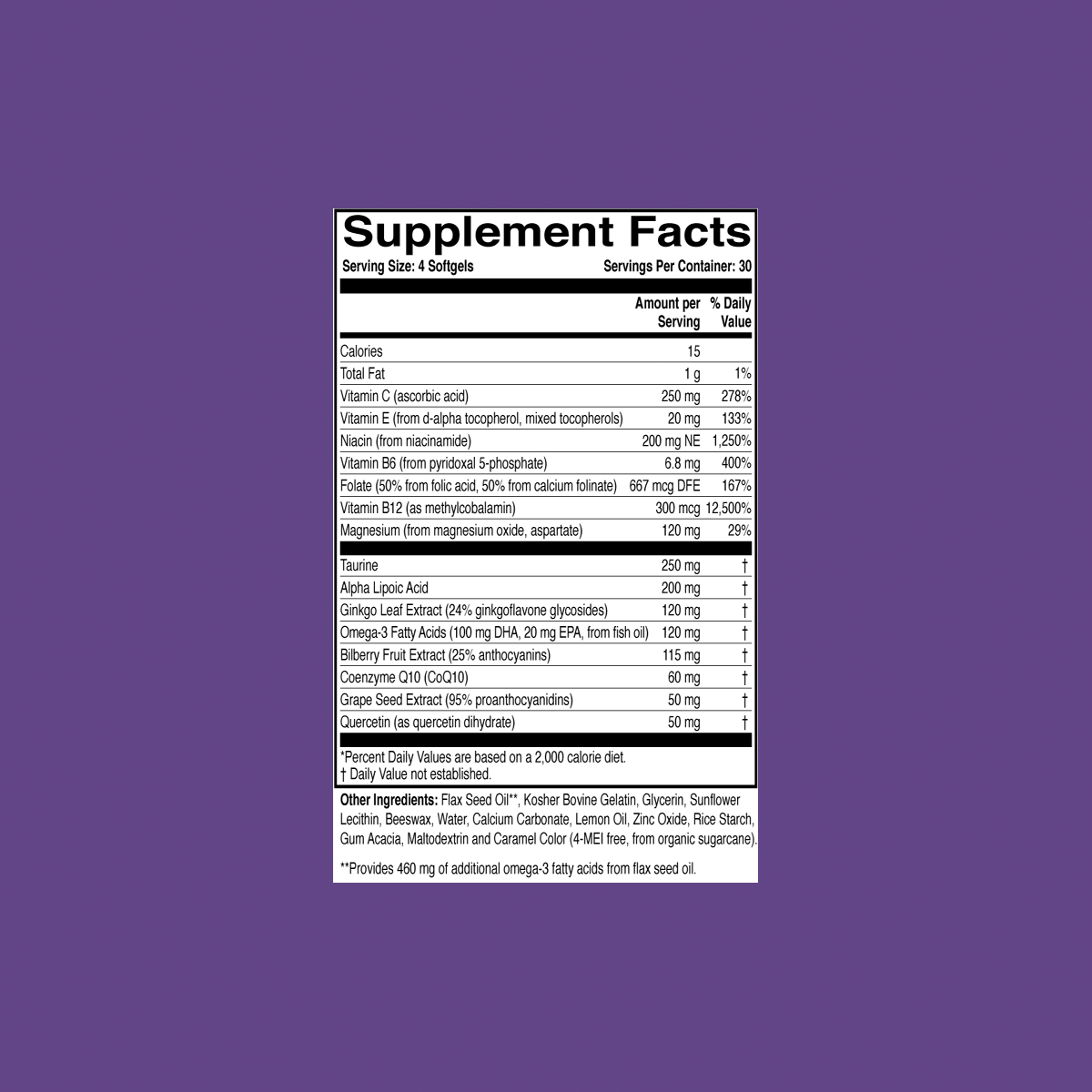 Optic Nerve Formula, Nutrition Support for Optic Nerve Health (120ct)