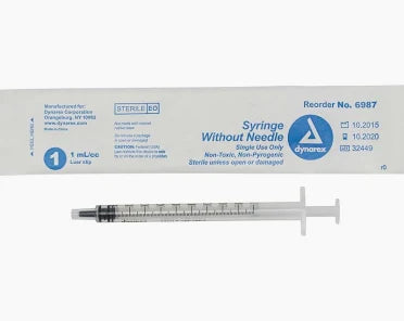 Syringes, 1cc TB- Luer Slip 100/Box, Dynarex