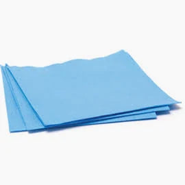 A stack of Vision Rescue Pros Sterile Towel Drapes (18 x 26, 50/Box) is elegantly displayed on a pristine white background.