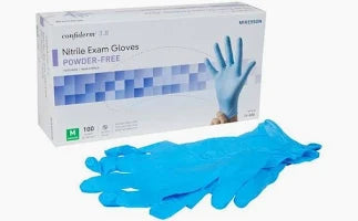 Exam Gloves, Nitrile, Powder-Free, Med, 100 Box, McKesson