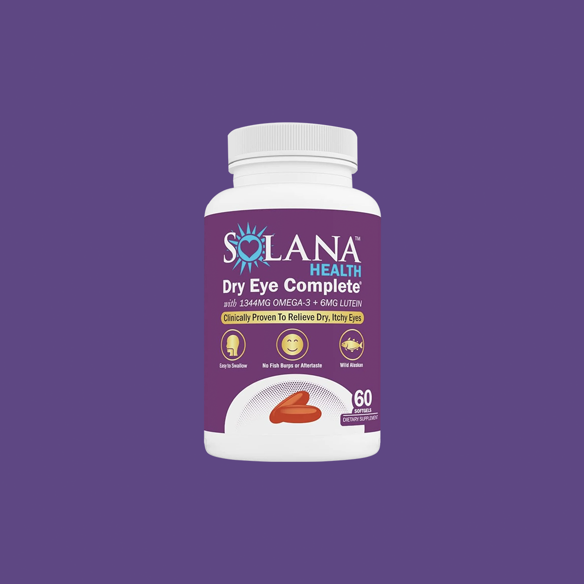 Solana Health Dry Eye Complete with Omega and Lutein (60ct Bottle)