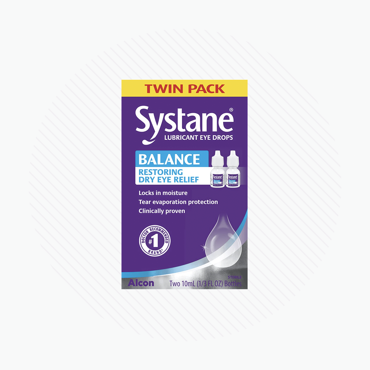 Systane Balance Lubricant Eye Drops, MGD, Tear Evaporation Protection (2 Bottles)