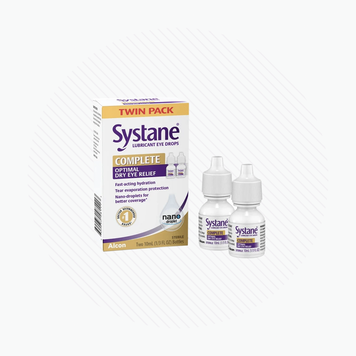 Systane Complete, Lubricant Eye Drops for Dry Eye Symptoms, Twin Pack (2 x 10ml Bottle)