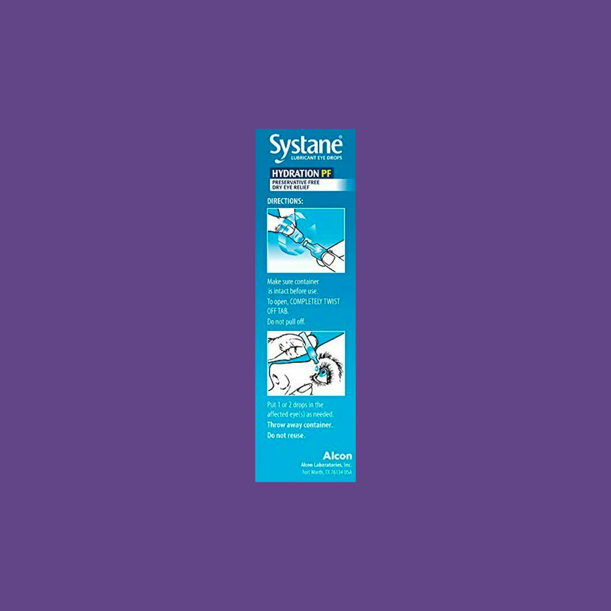 Alcon Systane Hydration Preservative-Free Lubricant Eye Drops 30ct Vials, 30 Count