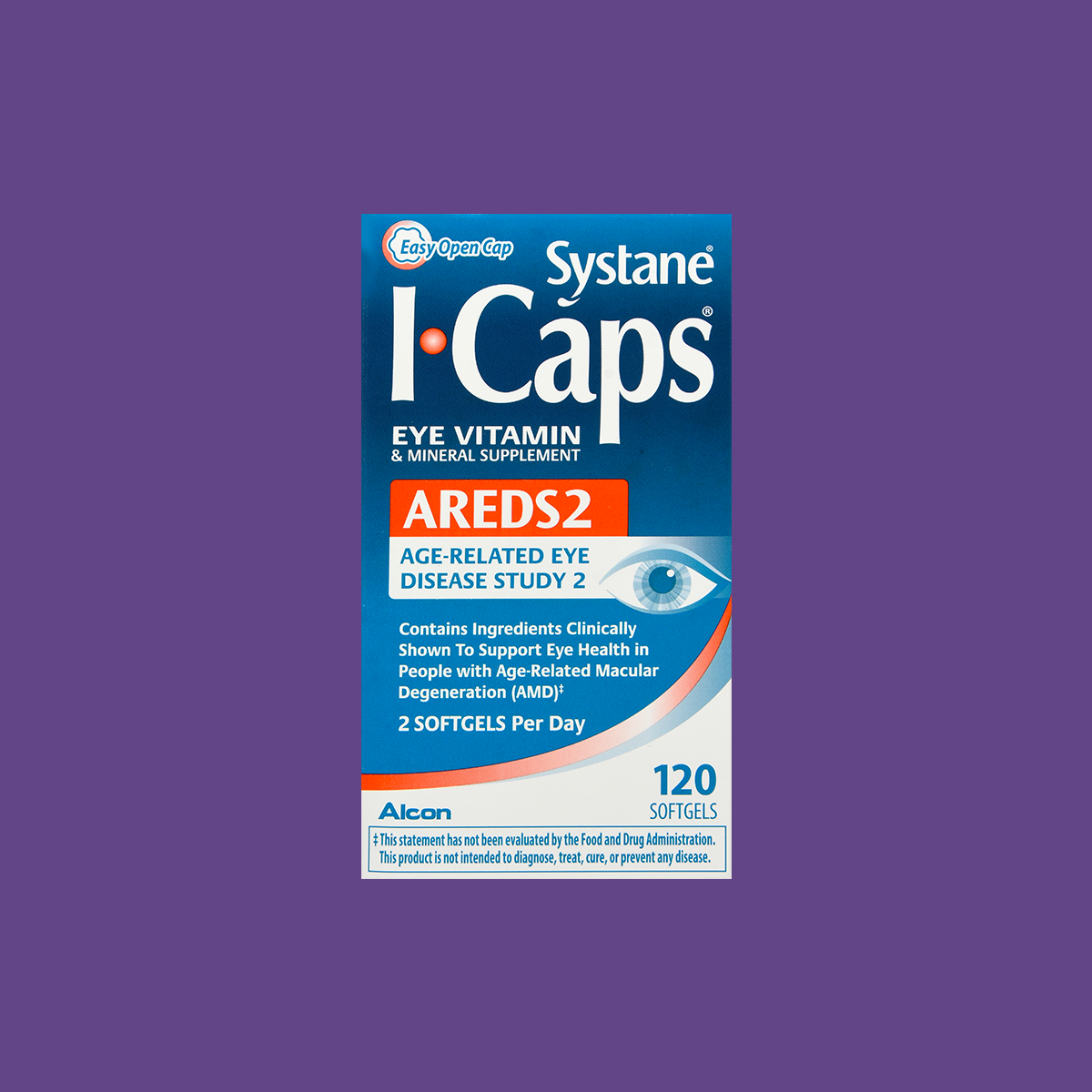 Systane ICaps Eye Vitamin AREDS2 Formula Softgels 120ct