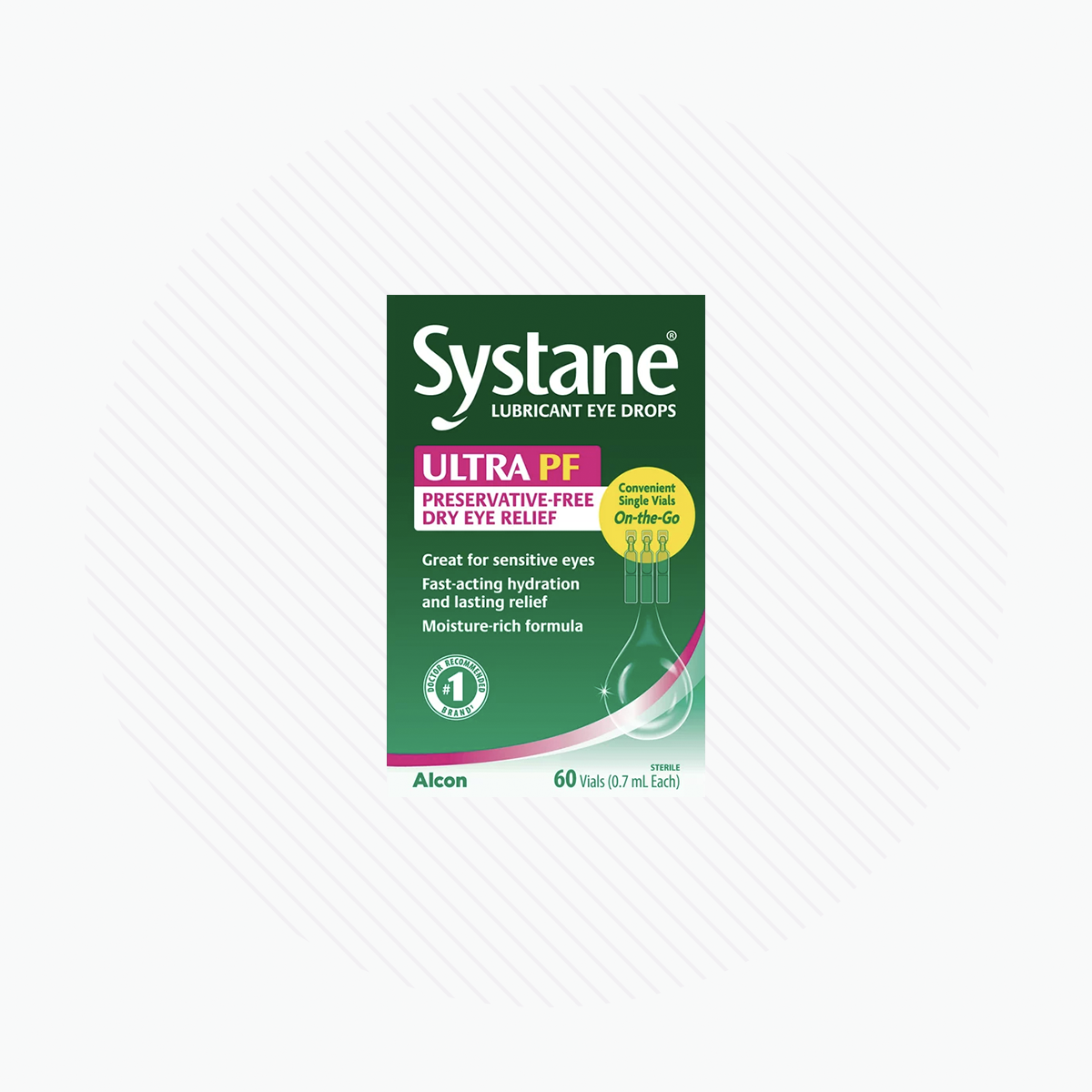 Systane Ultra PF Preservative Free Dry Eye Relief for Sensitive Eyes (60 Vials)