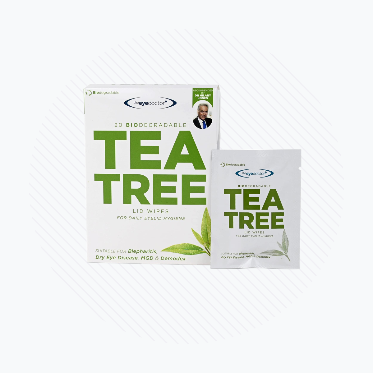 The Eye Doctor Tea Tree Oil Lid Wipes for Daily Hygiene and Dry Eyes (20ct)