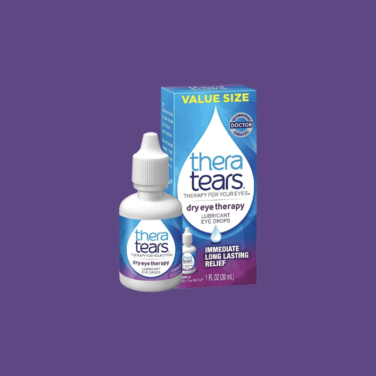 Thera Tears Dry Eye Therapy Eye Drops for Dry Eyes, 1.0 Fl Oz